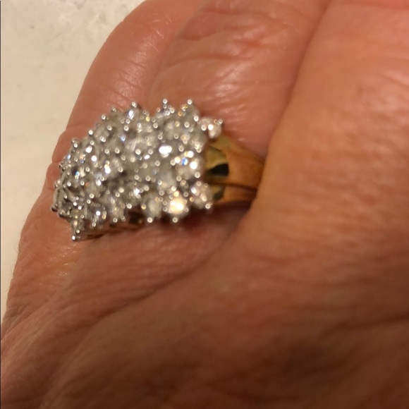 10 K Gold Ring 2 CTTV Diamand Ring New 6.5 - Picture 3 of 8